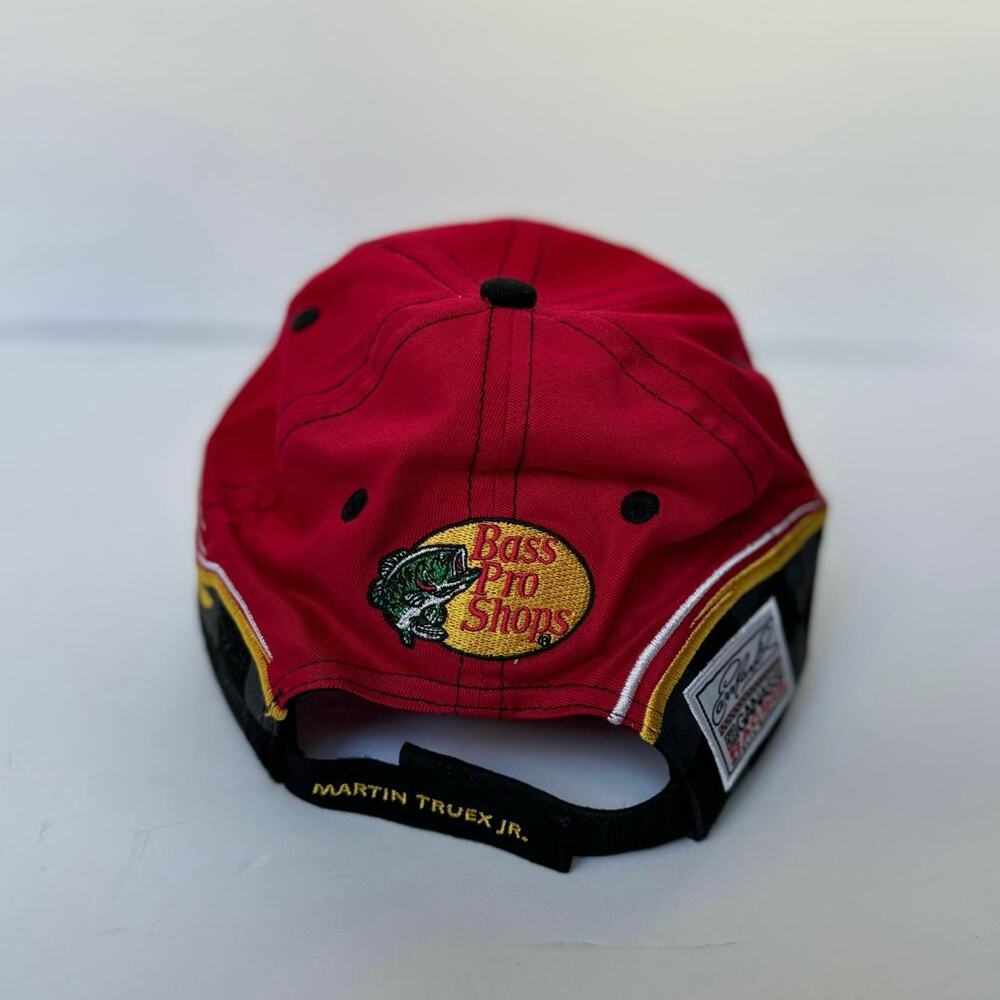MARTIN TRUEX JR Hat Adult OSFM Black Red NASCAR Earnhardt Bass Pro - Picture 3 of 10
